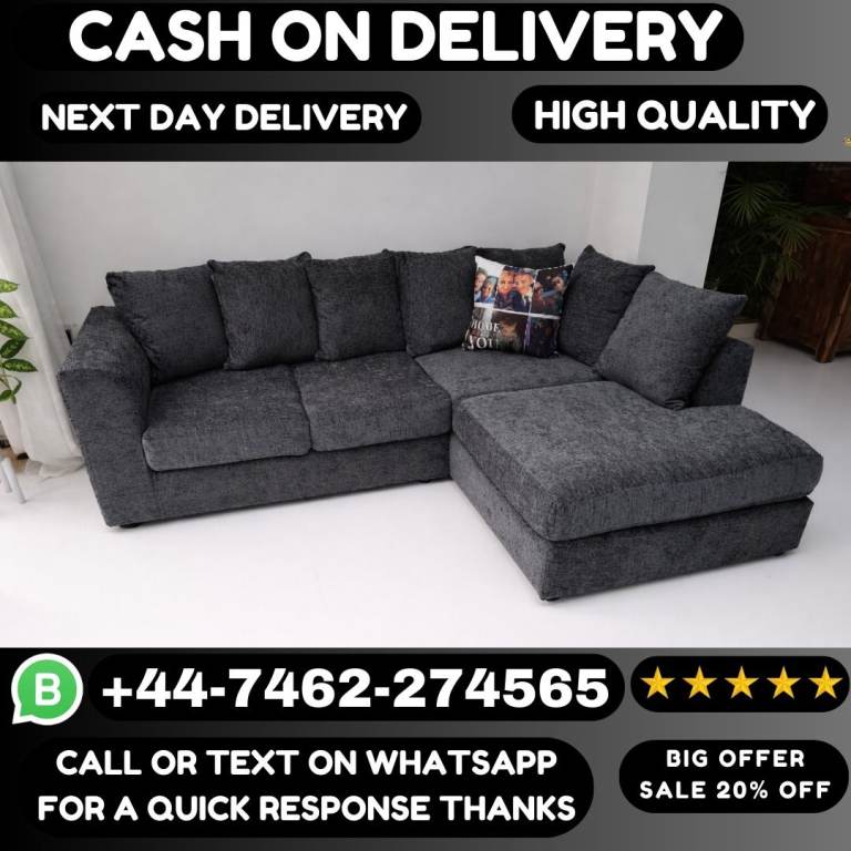 "Chenille Corner & 3+2 Sofas On Sale – Comfort Meets Style!"