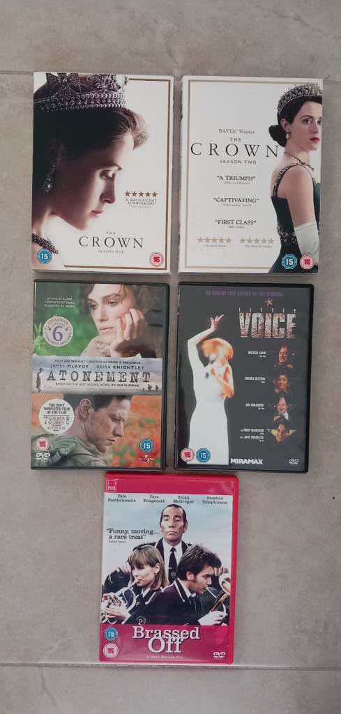 DVD Cert.15 Bundle: Atonement, The Voice, Brassed Off