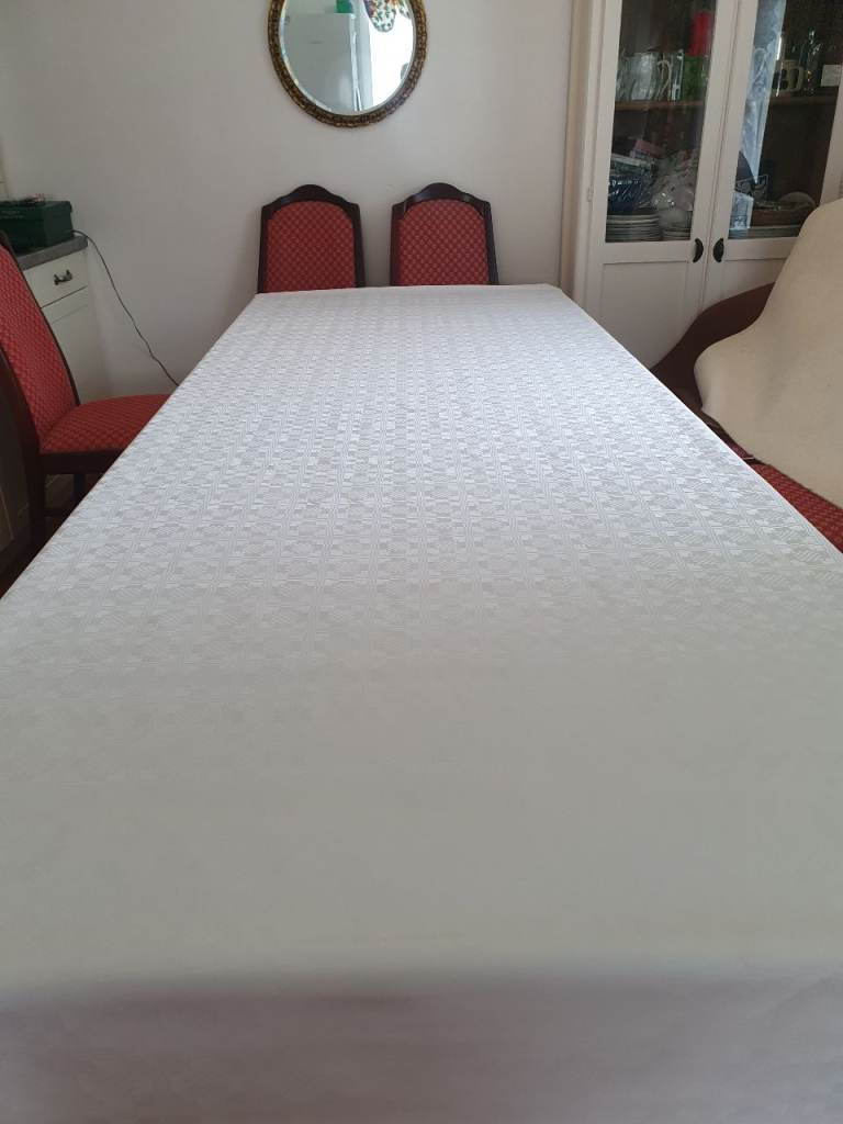 White Plastic tablecloth 