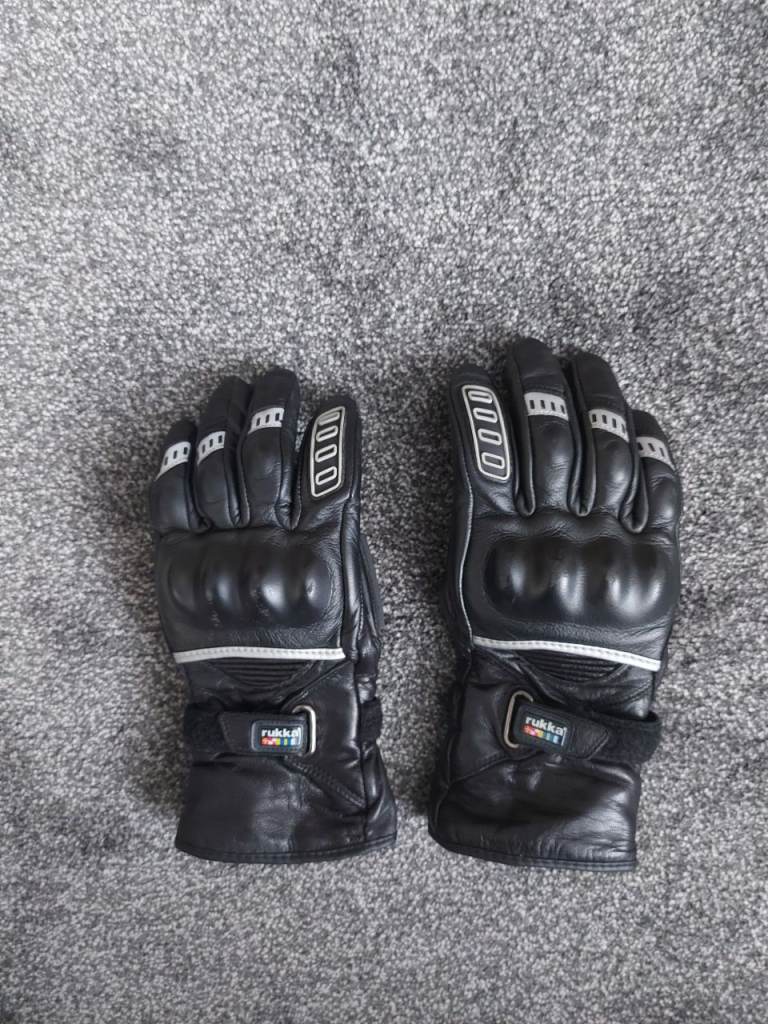 Rukka Apollo leather gortex motorcycle gloves