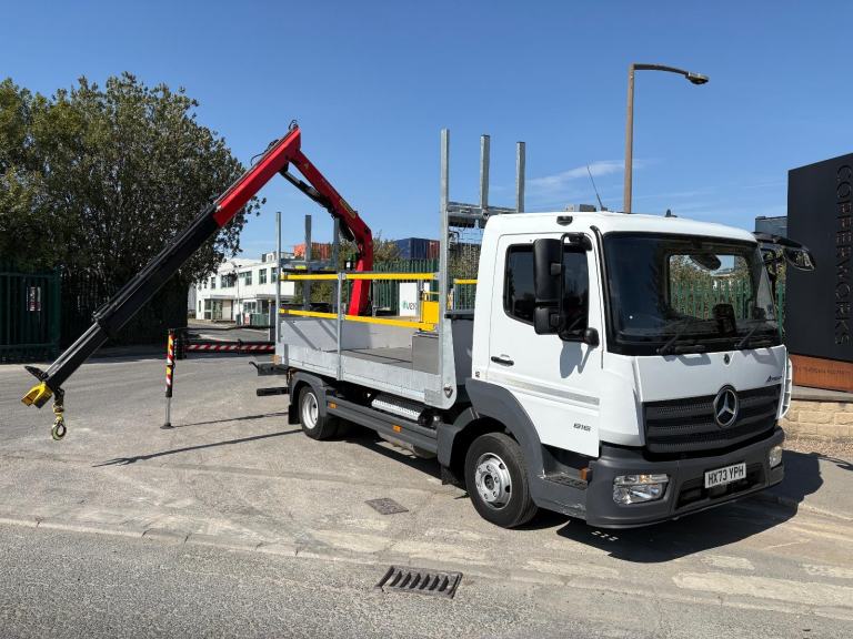 73 MERCEDES ATEGO 816 13ft Palfinger pk5.501 remote crane post carriers 11305 mi