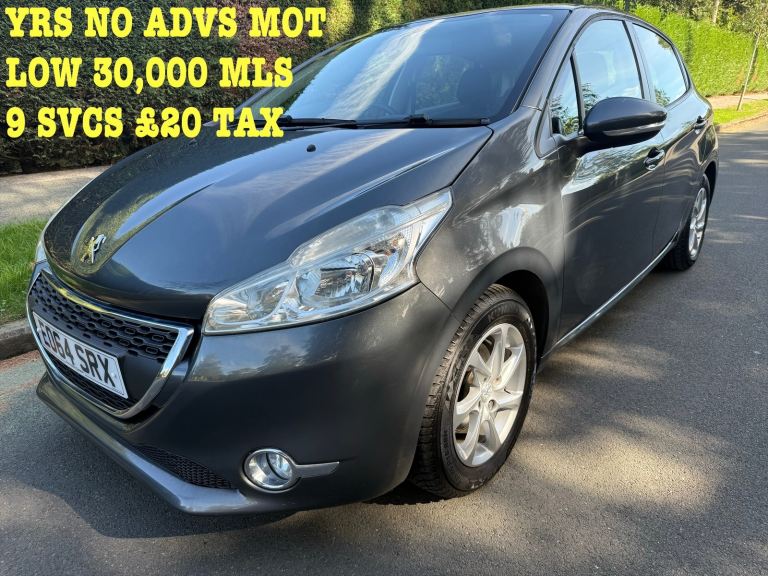 PEUGEOT 208 1.2 3 MTHS WARNTY LOW 30,000MLS £20 TAX  65MPG. YRS NO ADVS MOT 10 SVCS PRISTINE 🤩 