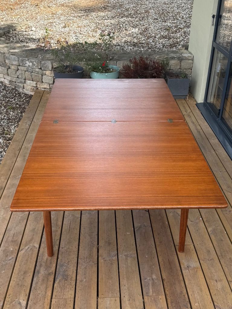 Mid-Century Vintage Swedish Danish Teak Extending Dining Table by Nils Jonsson for Troeds