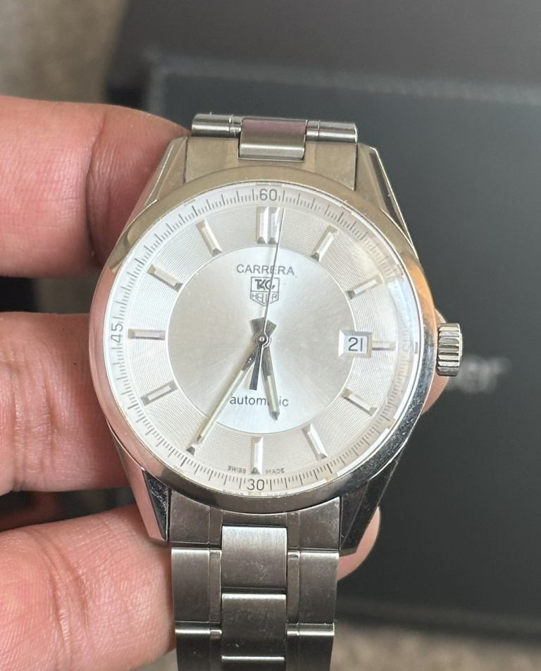 Tag Heuer Carrera Men's Automatic White Watch WV211A 39mm BOX/PAPERS