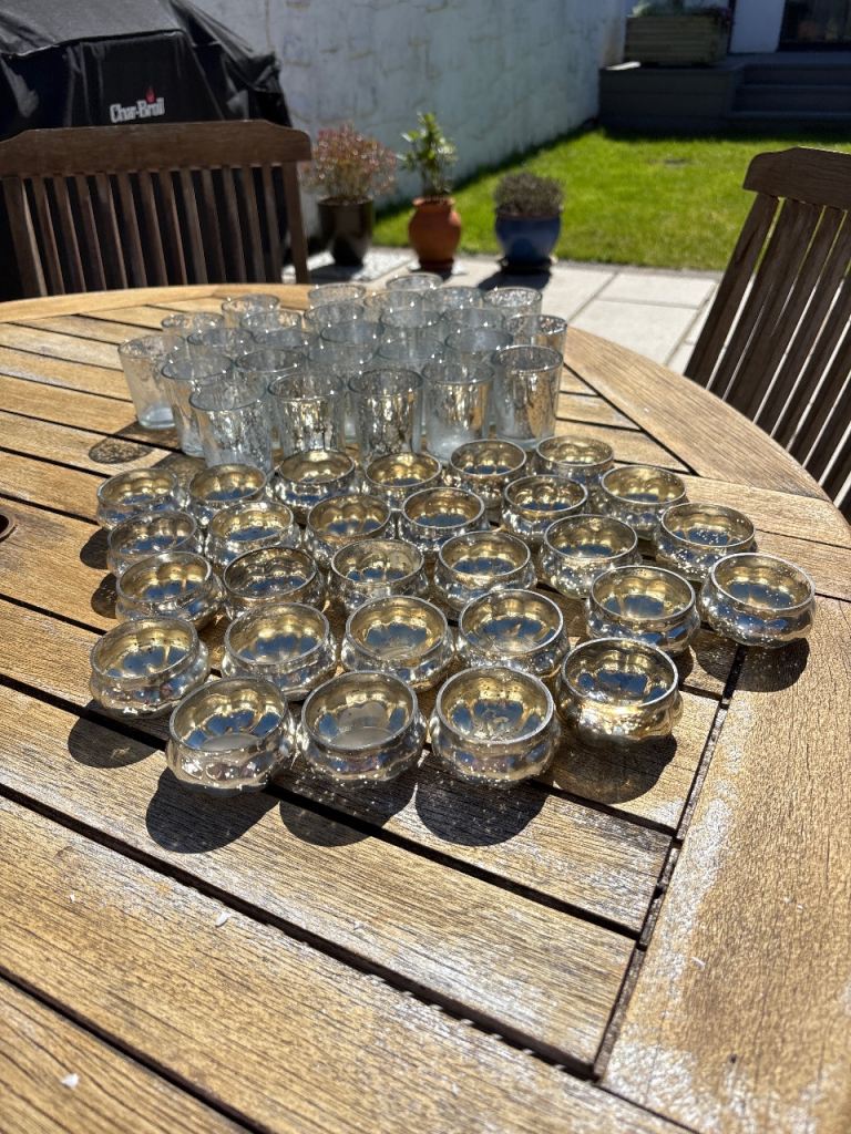 ✨ Wedding Tealight Candle Holder Set – 54 Pieces ✨