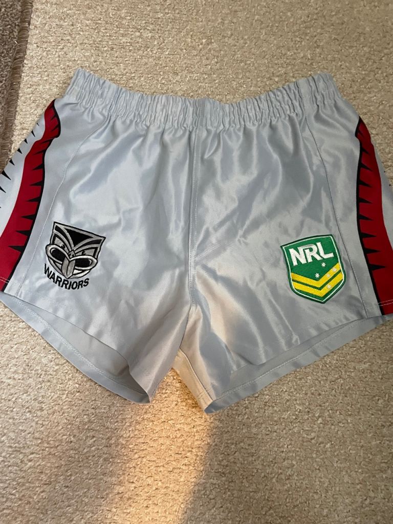 NRL Warriors Supporter Shorts - Size S, Excellent condition