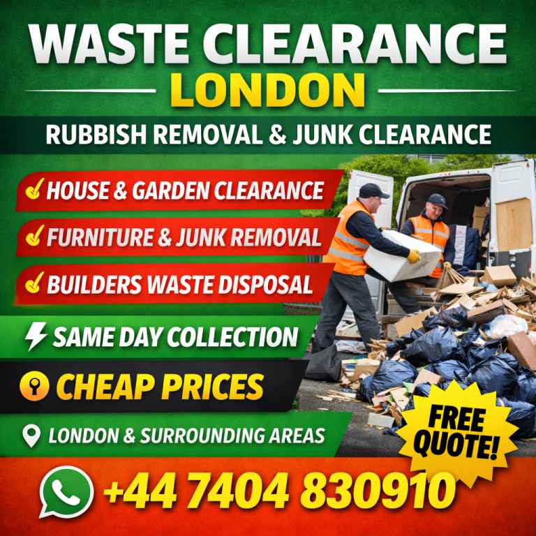 Waste Clearance London | Same Day Rubbish Removal | Cheap Prices
