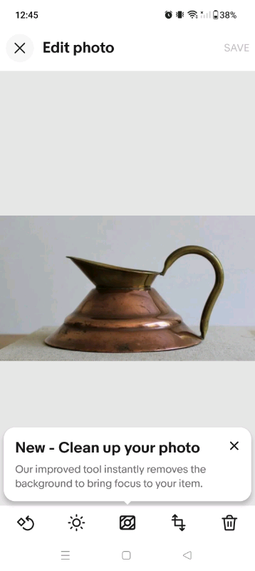 Small copper and brass jug 