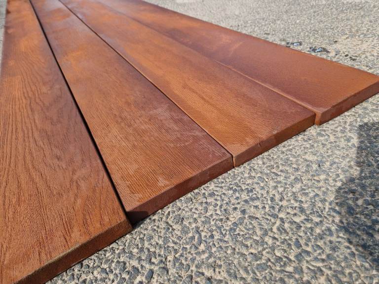 Solid composite decking boards Jarrah Red 