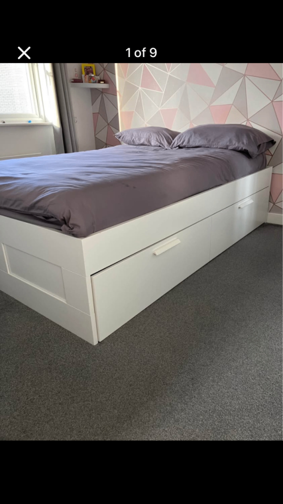 Duvet set double bed inc fitted sheet