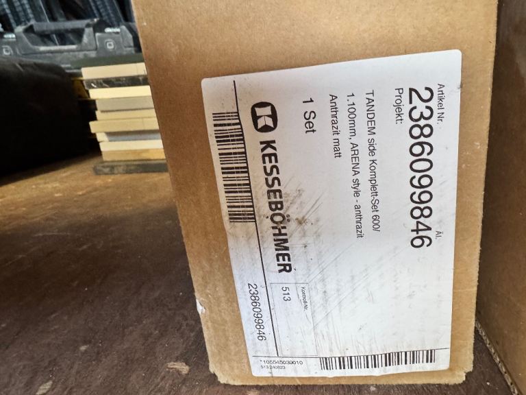  2x Kesseböhmer Tandem Side Kitchen Pull-Out Set Anthrazit Matt