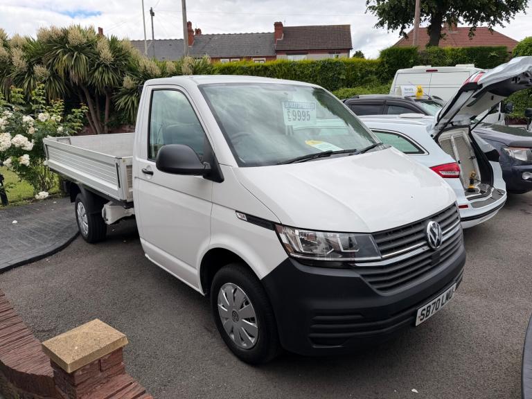 2020 70 VOLKSWAGEN TRANSPORTER 2.0 TDI T30 DROPSIDE LWB WHITE 1 OWNER