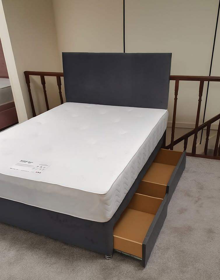 image for Brand New ~~ Today Delivery Double 4ft6 Divan Bed With mattress Same Day Delivery