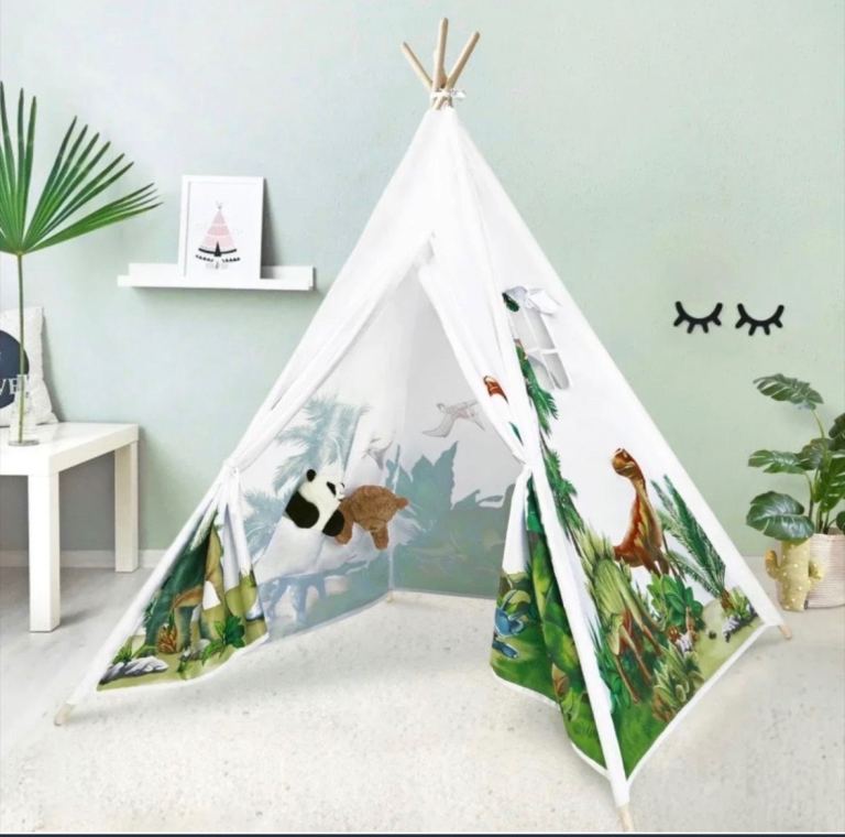 Decalsweet Kids Dinosaur Teepee Play Tent