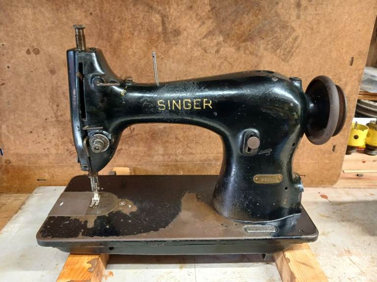 Vintage sewing machine plus motor. 