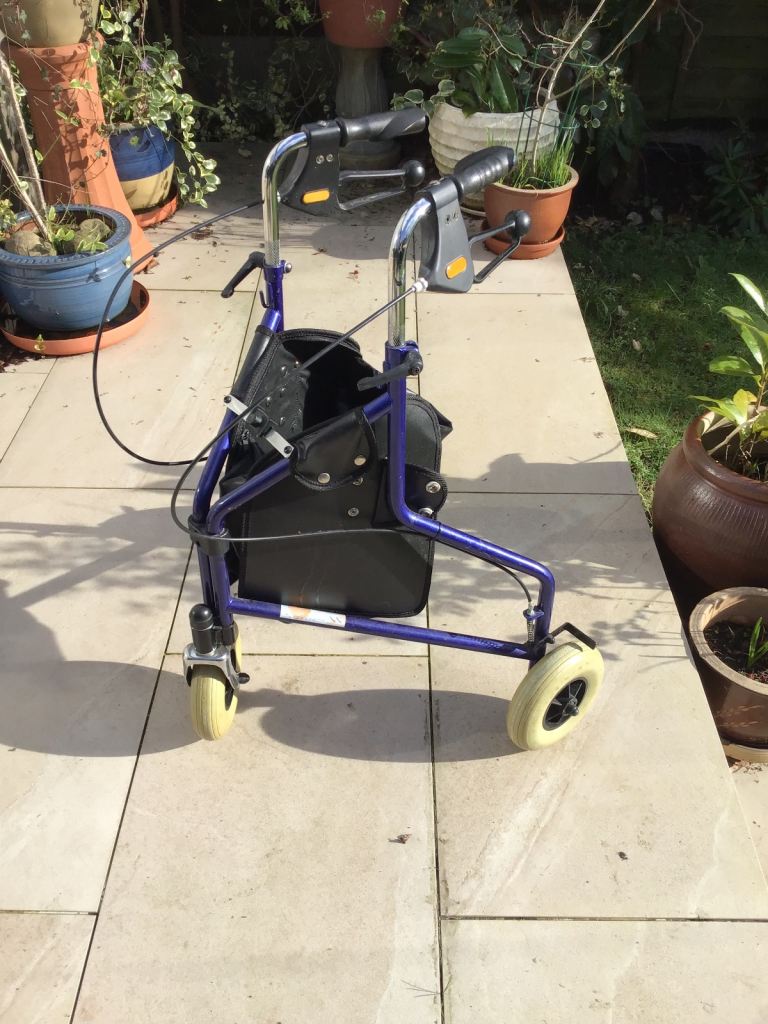 Push Along 3 Wheeled Walker Rollator
