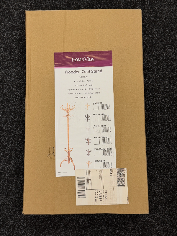 3x vidaXL Wooden Coat Stands – New in Box (FREE)