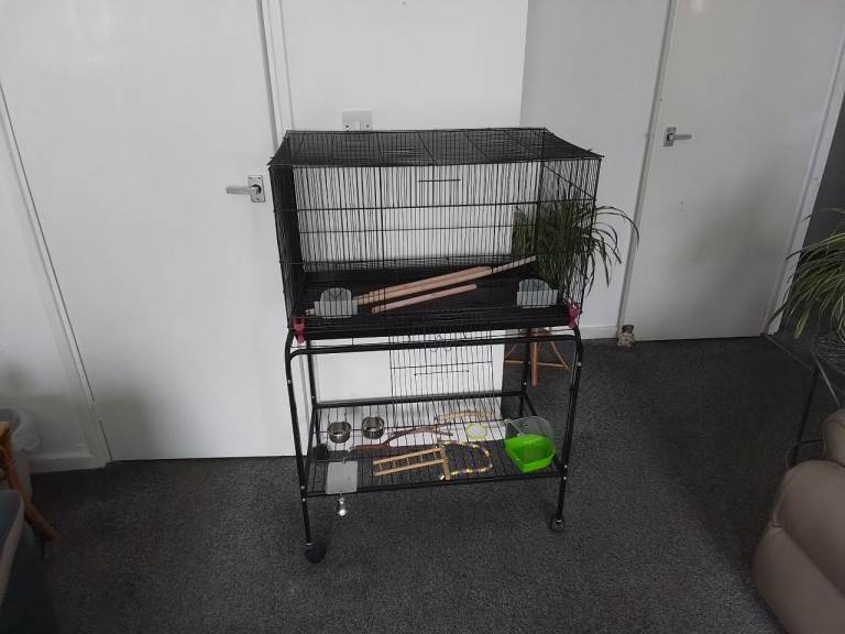 Bird cage and play centre with stand