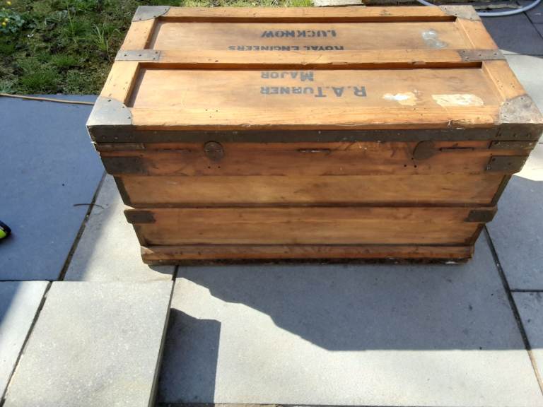 Vintage military travel chest