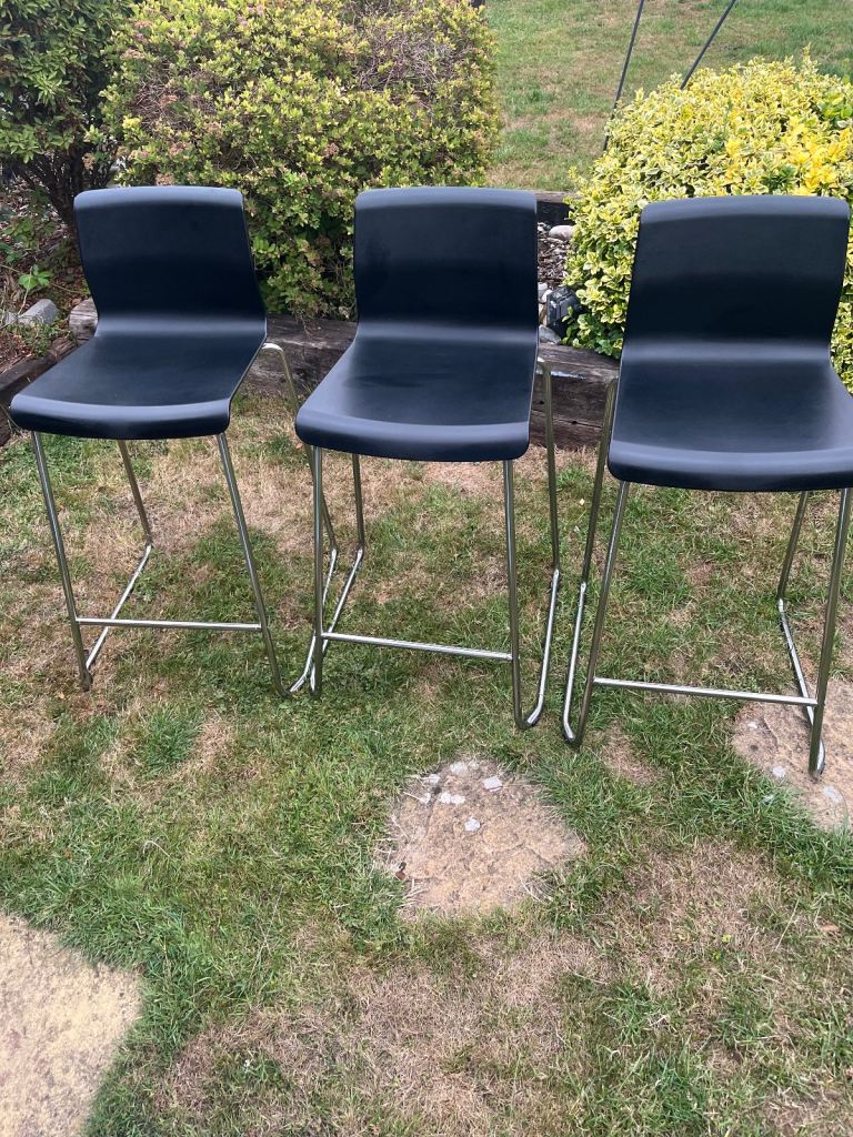 3 IKEA Glenn bar stools