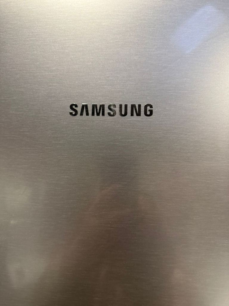 Samsung fridge freezer two meter tall grey colour 