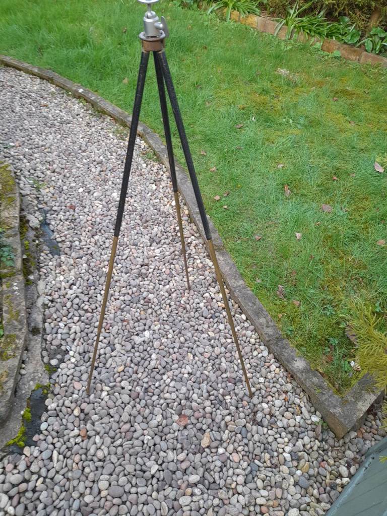 Vintage Bronze Metal Extendable Tripod