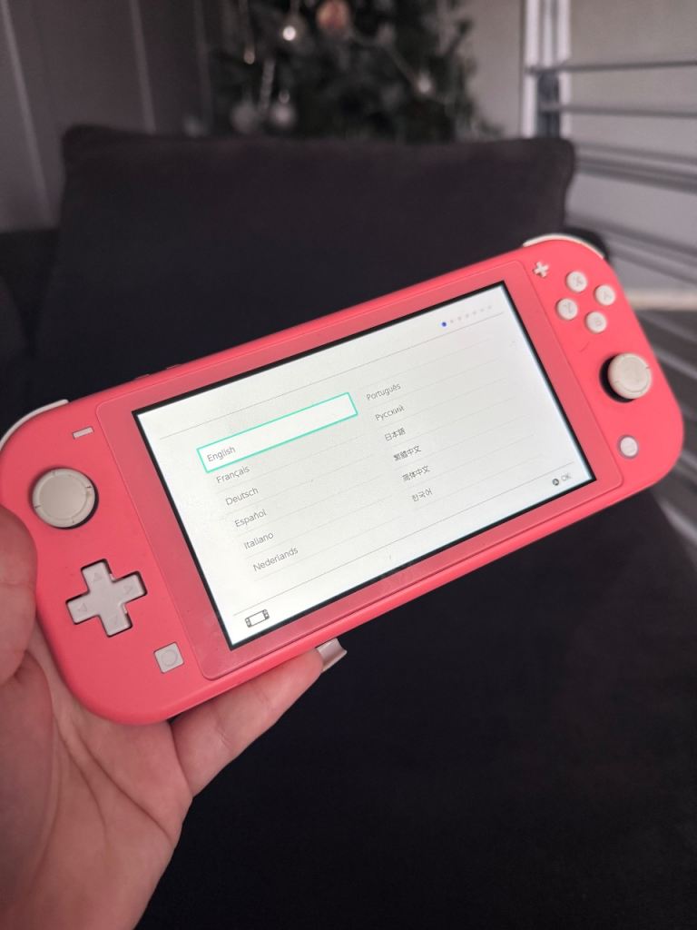 Nintendo switch lite with animal crossing 