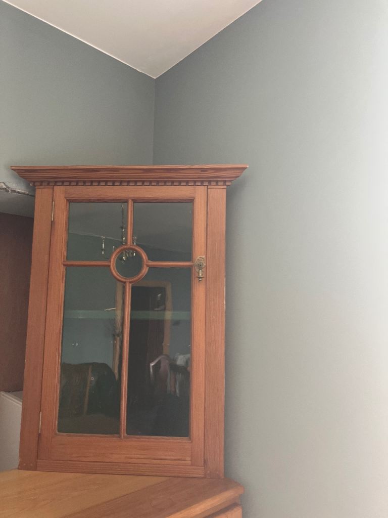Wooden Corner Display Cabinet – Good Condition