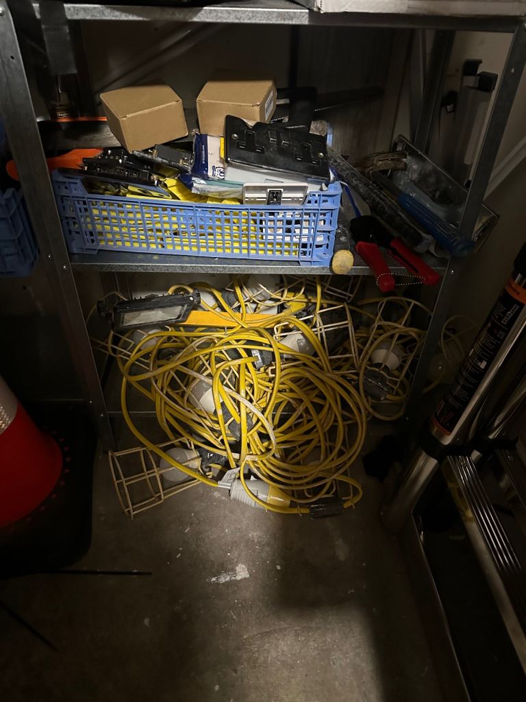 Job Lot of Site Lights with Cables – Fair Condition