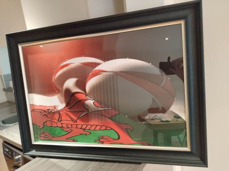 Wales Flag & Rugby Ball, beautiful design 