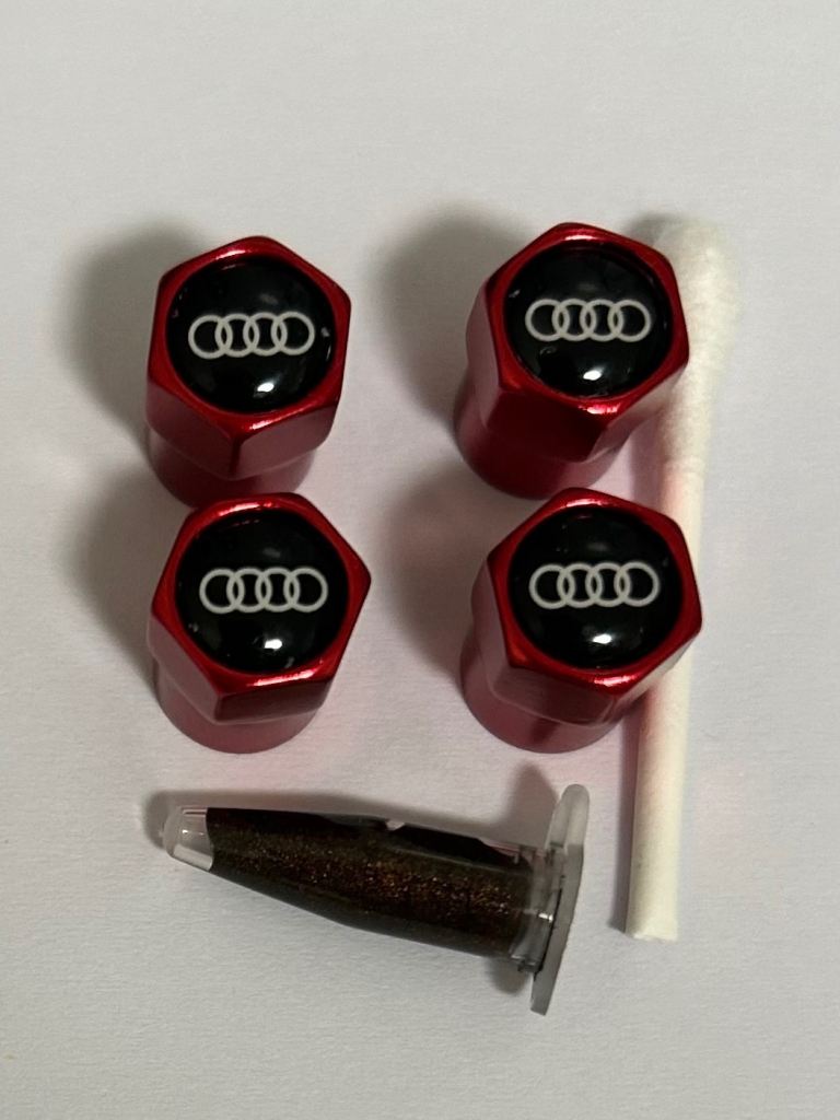 Audi Tyre valve covers with grease 