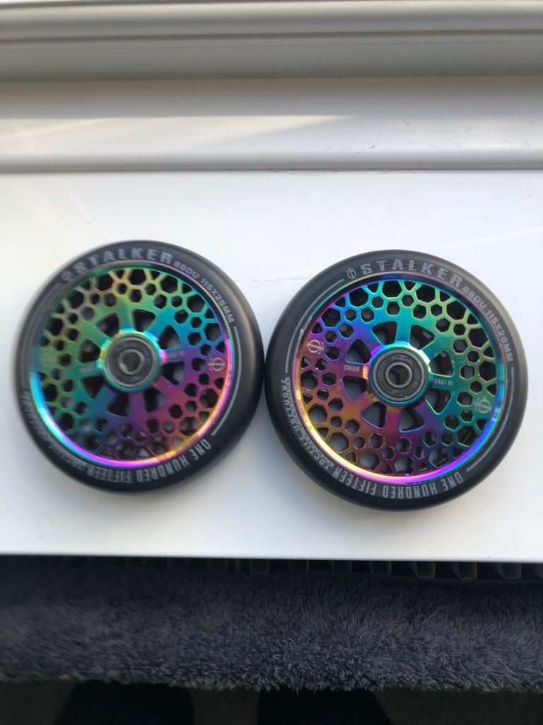 Stalker scooter Wheels 115x28mm - Multicoloured, As Good As New, £15.00 ...