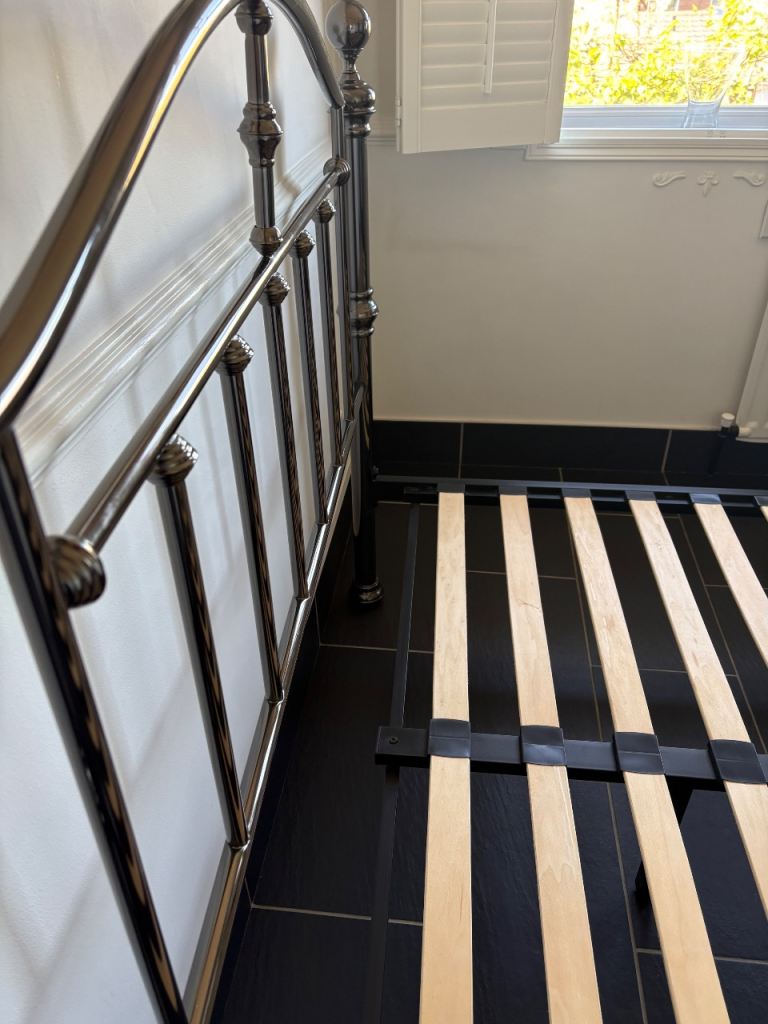 Double Bed Frame - Metal, Good Condition