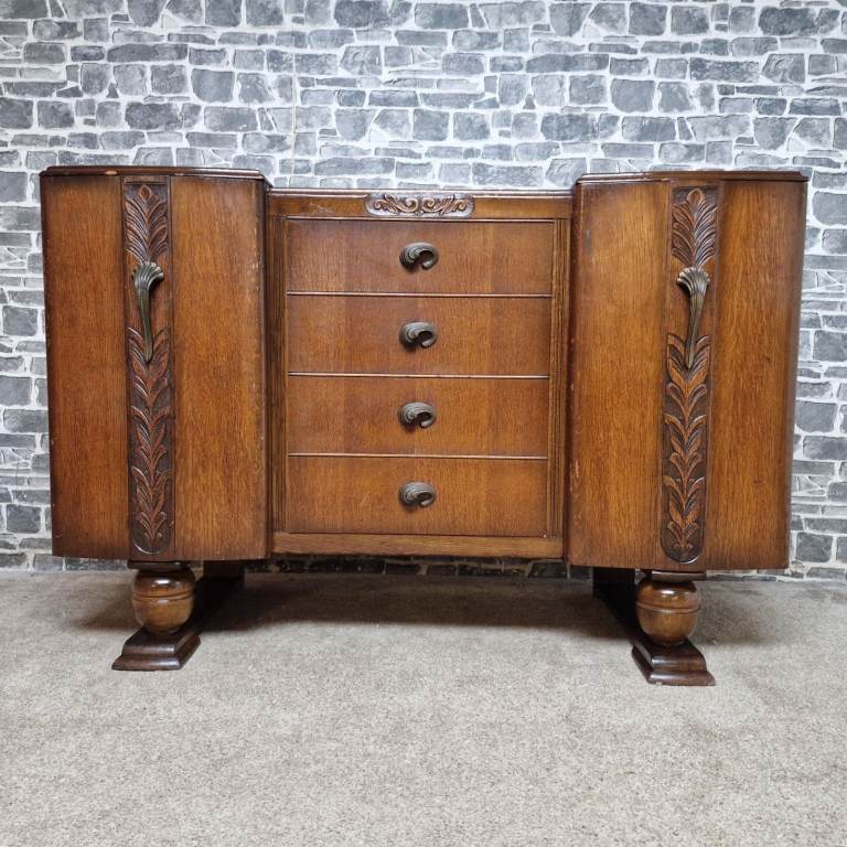 Vintage Oak Sideboard by Farlow