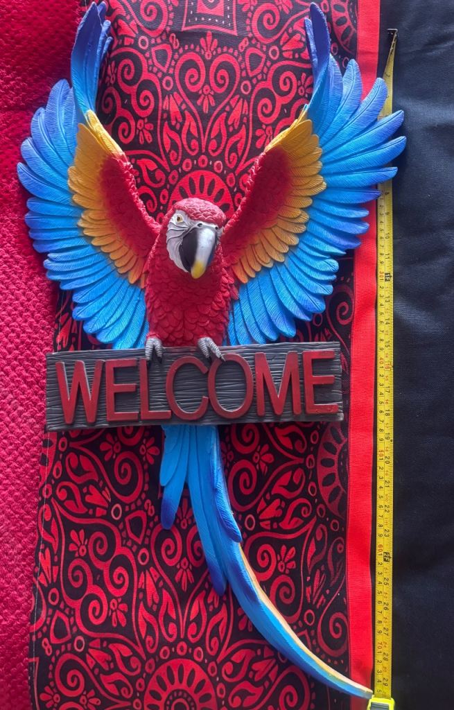 3 Resin Parrots please read full description 