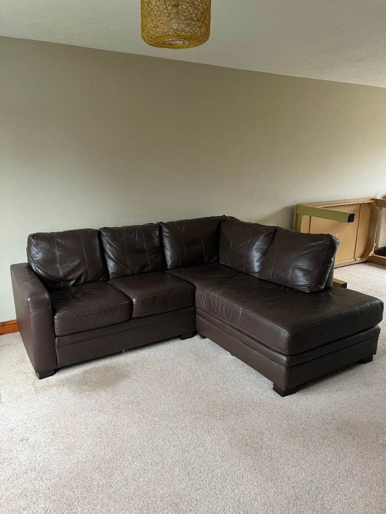 Faux Leather Corner Sofa