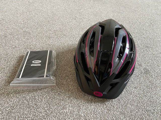 Bell Bike Helmet – Black and Pink, As Good As New