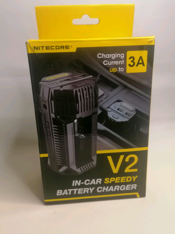 The NitecoreV2 can charge 2 batteries at the same time.(no charger cab