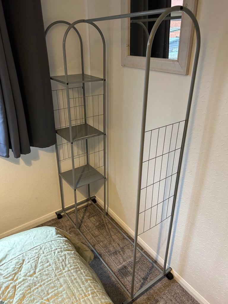 Clothes rail shelves