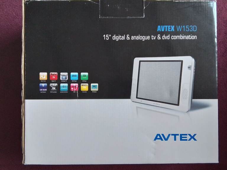 AVTEX W153D 15" DIGITAL & ANALOGUE TV + DVD