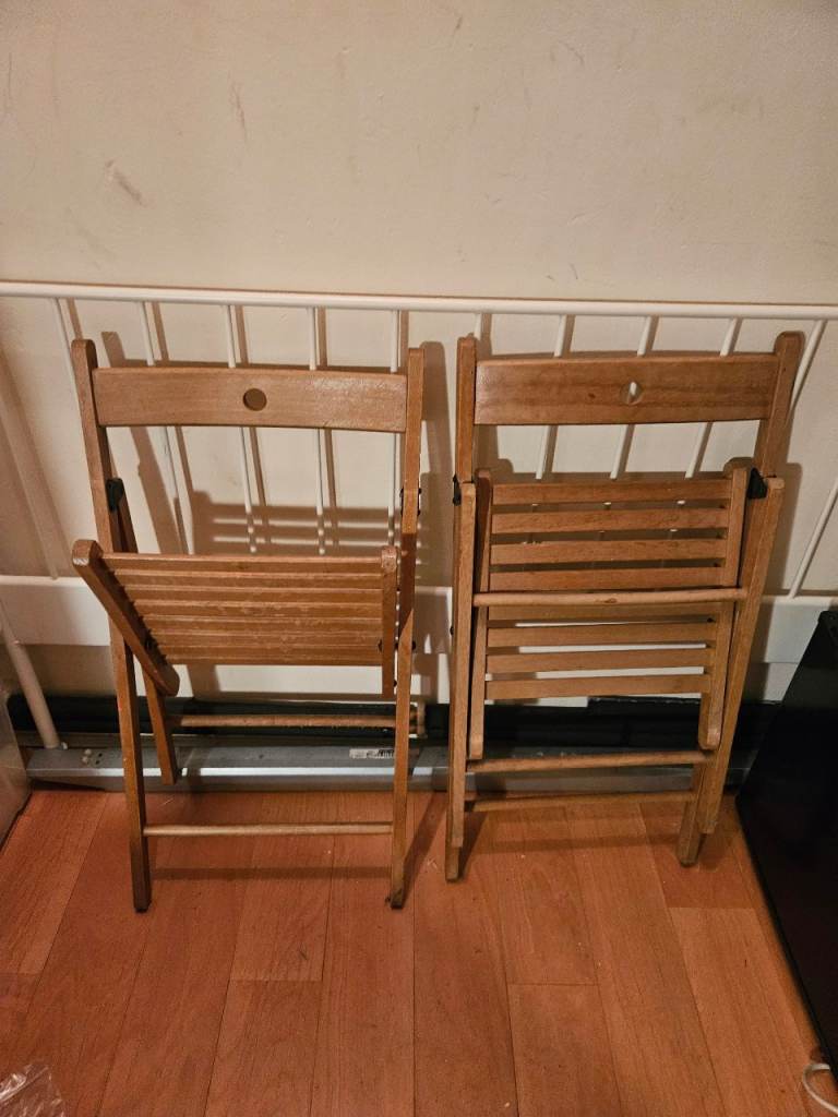 Cute wooden folding chairs