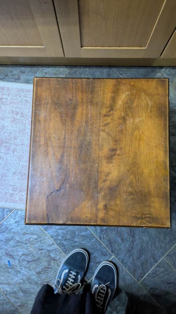 Vintage mahogany commode chamber pot