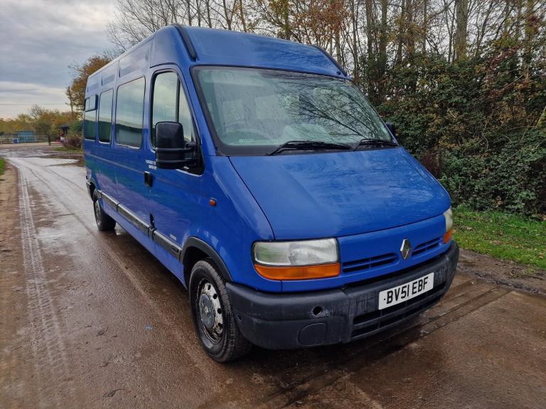 image for 2002 Renault Master Blue LWB 3 Seat Minibus  Low 106k Miles  Spares Repairs