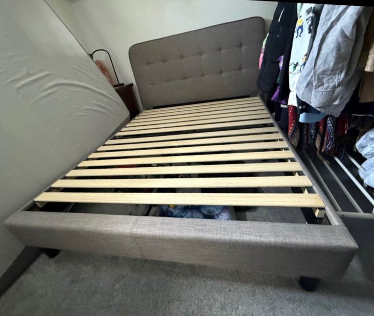 King size bed frame , Like New 