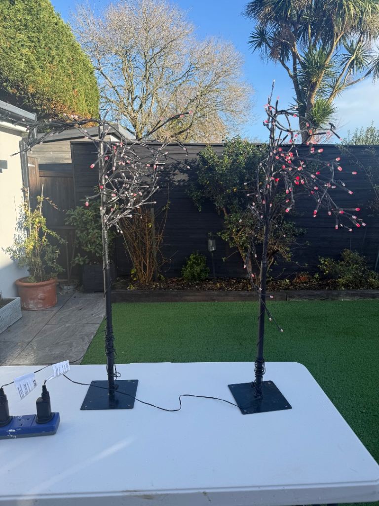 image for X2 small trees that light up red 