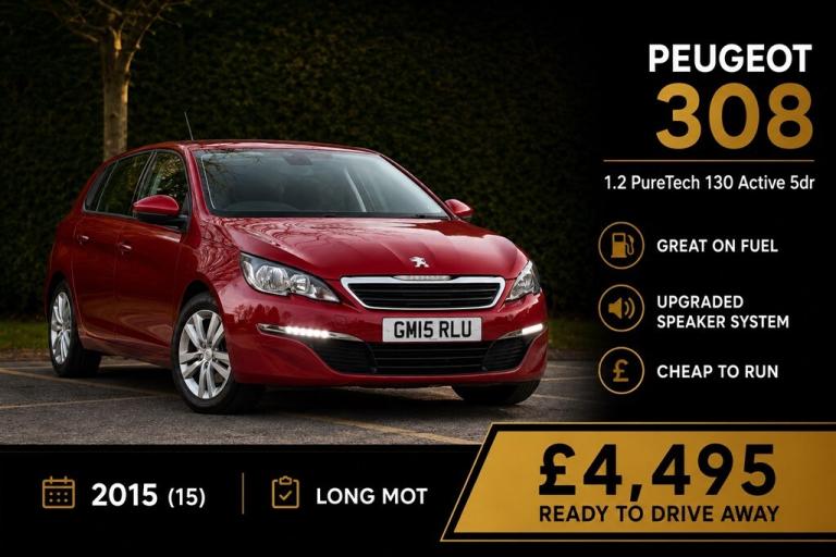 2015 Peugeot 308 1.2 PureTech 130 Active 5dr Estate Petrol Manual