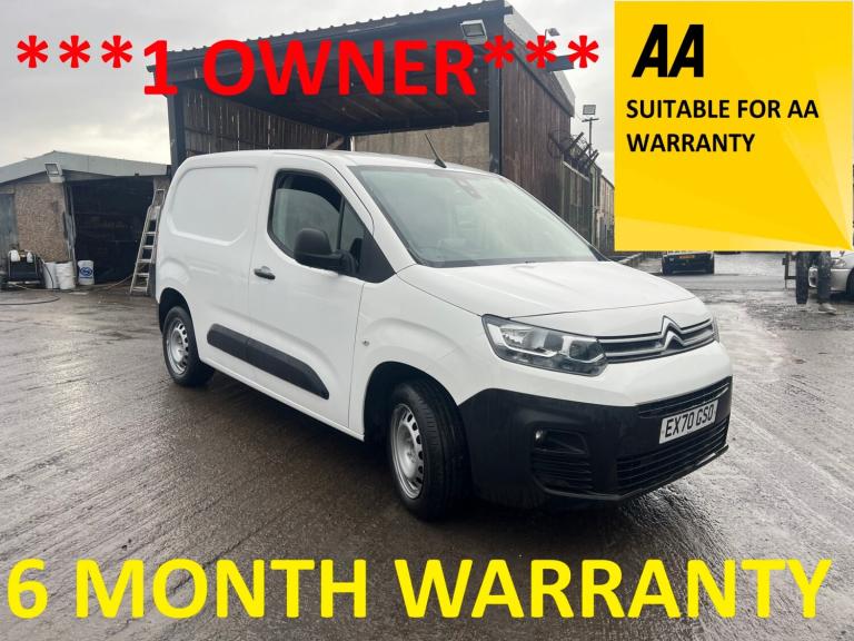 2020 Citroen Berlingo 1.5 BlueHDi 1000Kg Enterprise 100ps PANEL VAN Diesel Manual