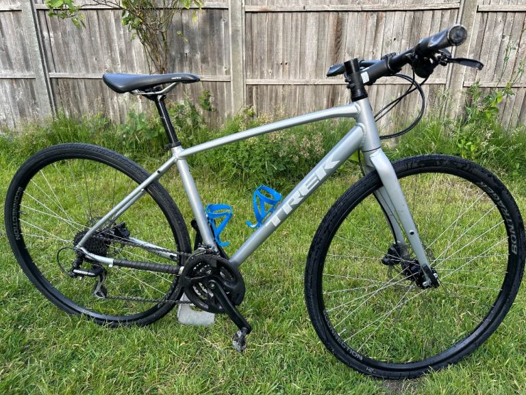 Trek FX 2 Hybrid Bike - Silver, Good Condition
