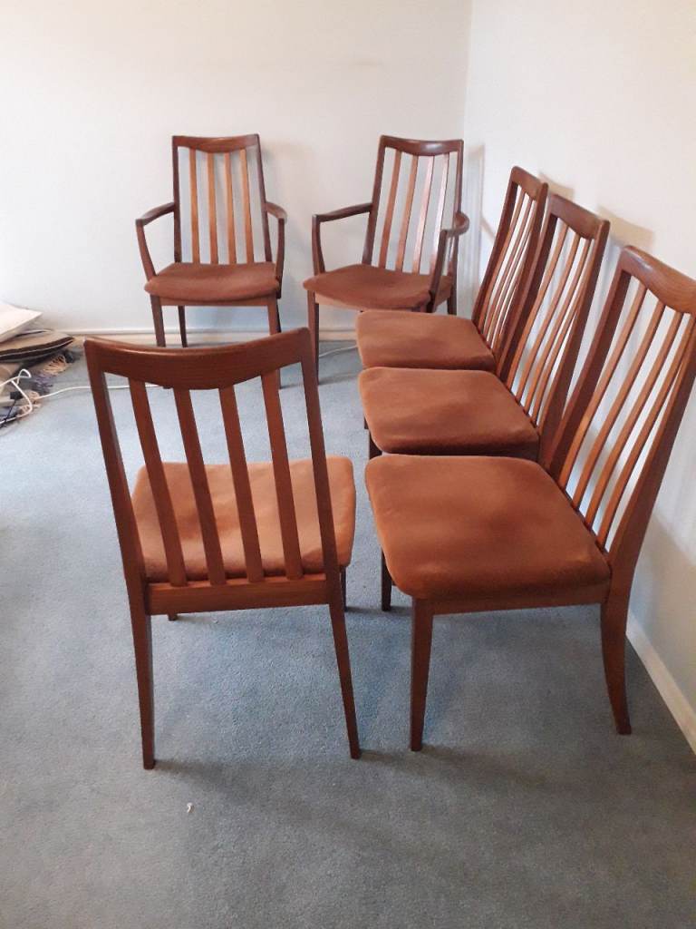 Bargain price - GPlan set of 6 vintage dining chairs