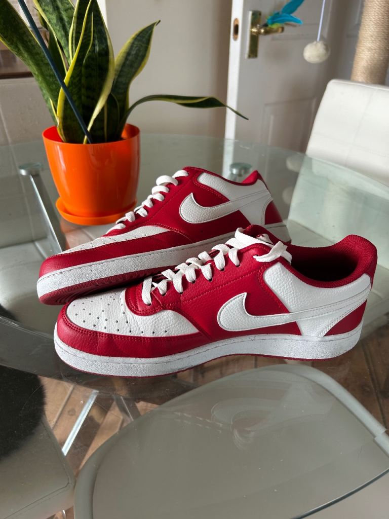 Nike Court Vision Low Red/White Size 9 UK
